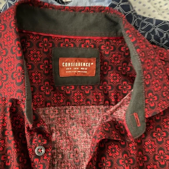 6 bundle LOT mens M button down shirts. - Picture 4 of 12